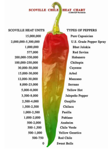 Scoville Chili Heat Chart