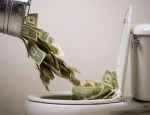 money down toilet 2