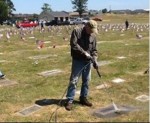 during clean up of cemetery